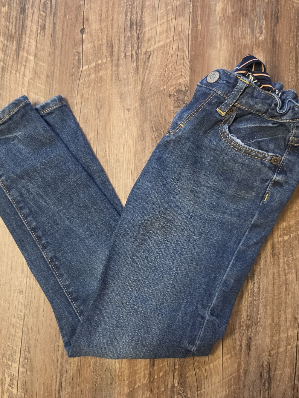 Gymboree Boys Super Skinny Denim Jeans Size 7 Medium Wash Adjustable Waist